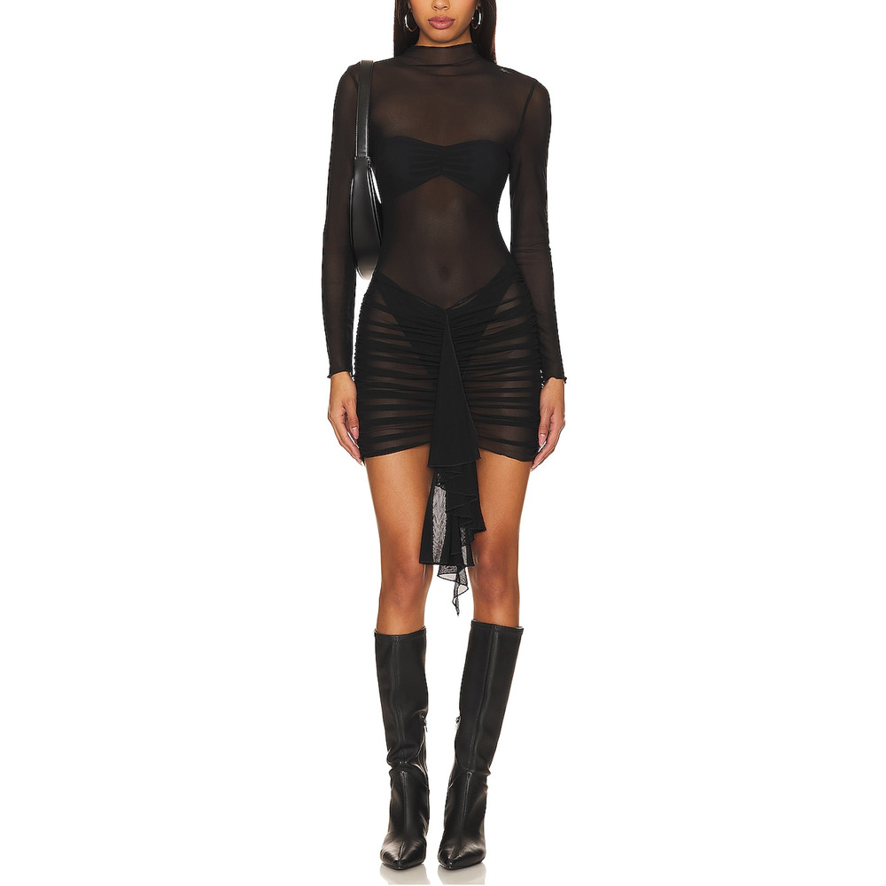 By.Dyln 'Francesca' Black Mockneck Dress Size M
